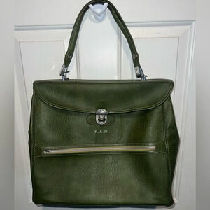 VINTAGE Ventura Avocado Green Tote Bag Purse Suitcase